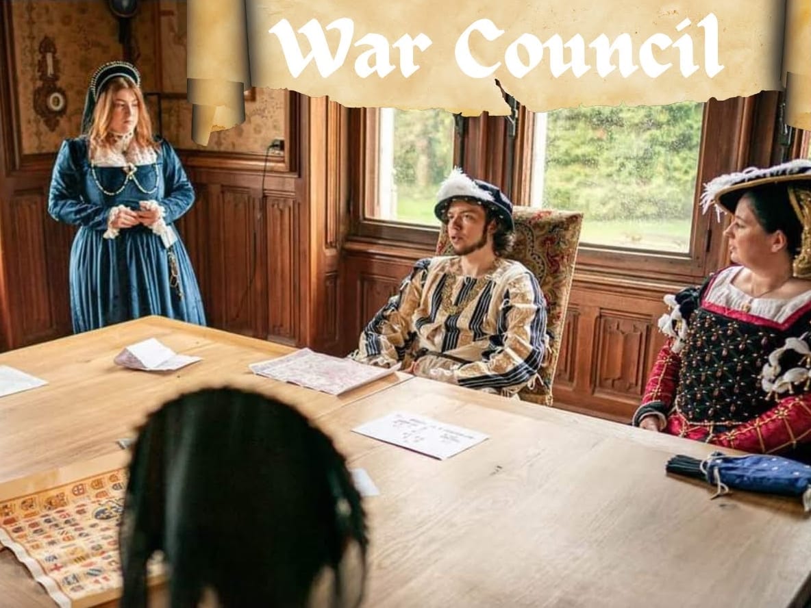 War Council (Fotó: Oliver Facey - Meeting of Monarchs c- élő szerepjátékon Franciaországban.)